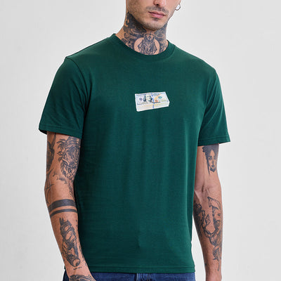 Grass is Greener Green Graphic Print Slim Fit T-Shirt