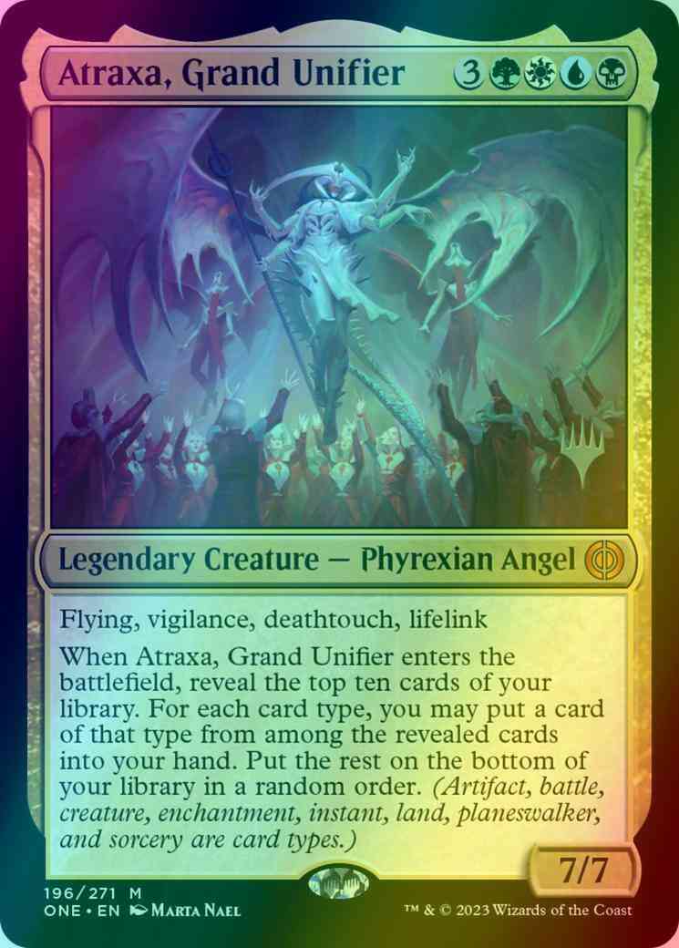 Atraxa, Grand Unifier [196p] [Promo Pack] [Phyrexia: All Will Be One: Promos] [Foil]