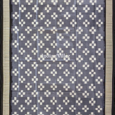Gray Pasapali Pure Sambalpuri Silk Dupatta