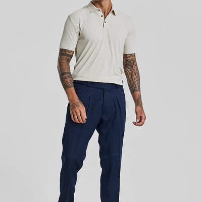 Cream Stitchless Polo T-Shirt
