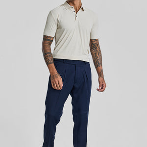 Cream Stitchless Polo T-Shirt