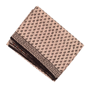 Baby Pink Woven Jaipur Cotton Saree Printed With Flower Motifs