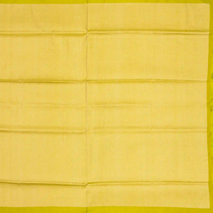 Mustard Handwoven Banarasi Silk Saree With Floral Motifs