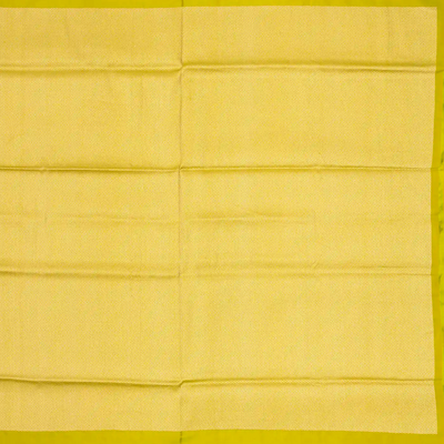 Mustard Handwoven Banarasi Silk Saree With Floral Motifs