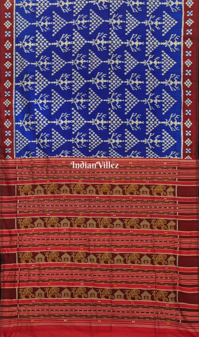 Blue Tribal & Jhoti Contemporary Silk Saree