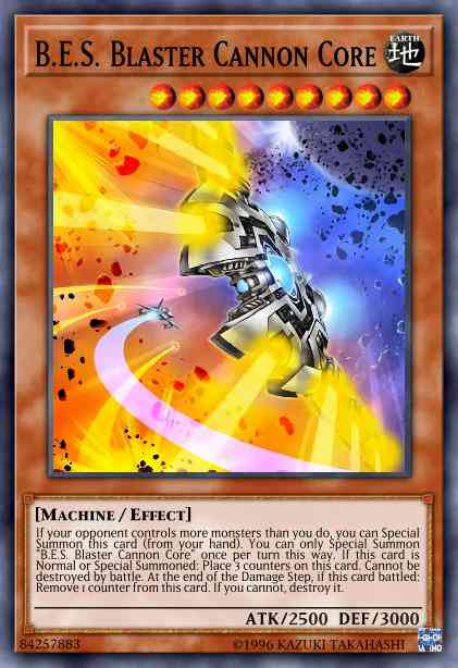 B.E.S. Blaster Cannon Core - RIRA-EN023 - Super Rare - Unlimited