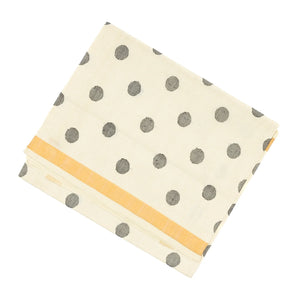 White Handloom Venkatagiri Cotton Saree With Coin Motifs