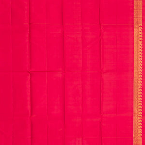 Hot Pink Handloom Kanchipuram Silk Saree With Zari Buttas