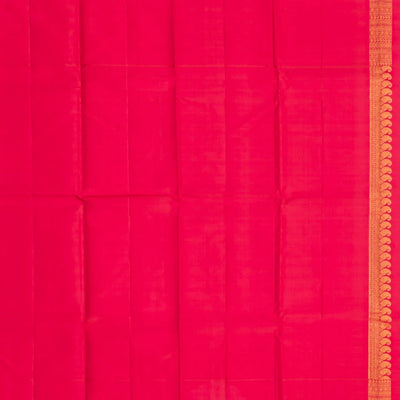 Hot Pink Handloom Kanchipuram Silk Saree With Zari Buttas