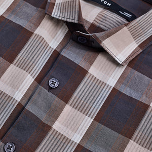 Grey Checks Slim Fit Shirt
