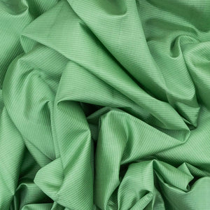 Cardamom Green Handloom Soft Silk Saree With Stripes & Blue Border