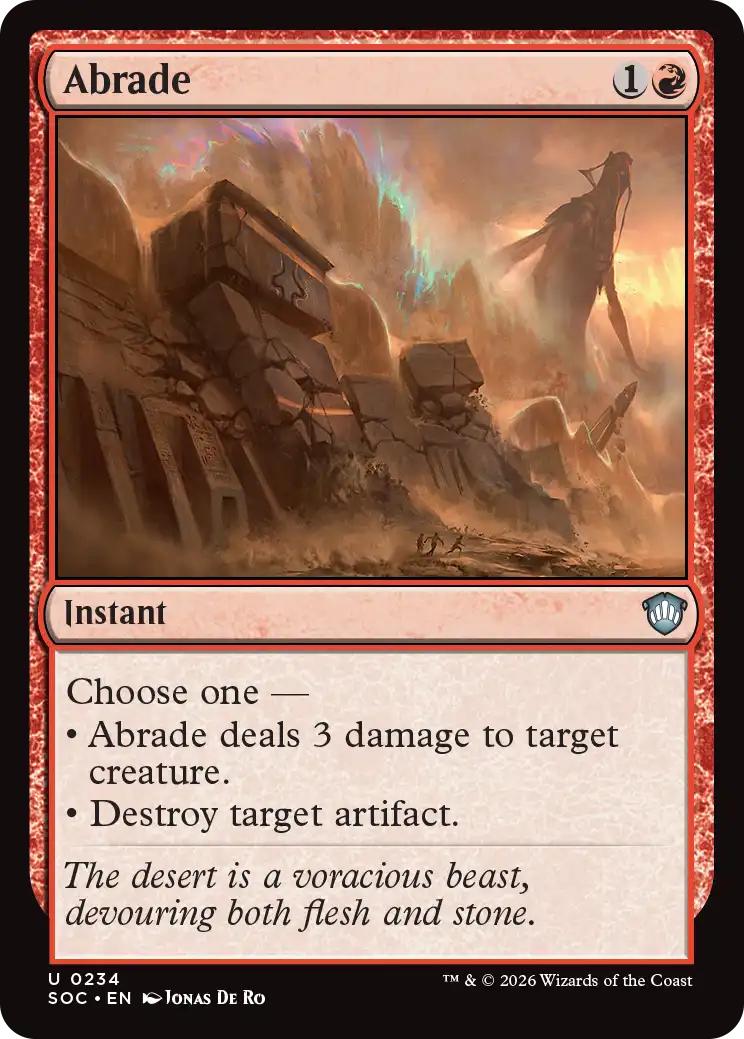 Abrade [234] [Secrets of Strixhaven: Commander] [Non-Foil]