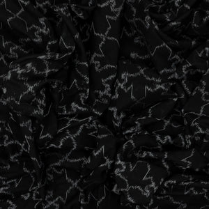 Black Handwoven Orissa Cotton Saree With Tie & Dye Floral Motifs