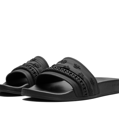 Amiri Bandana Moulded Slides Black Black