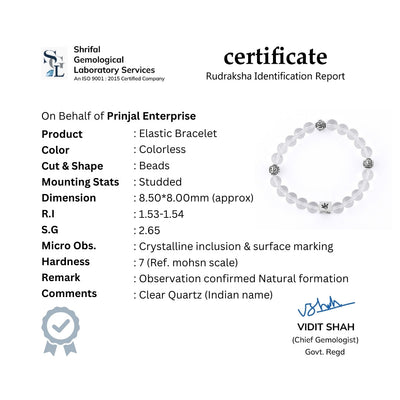 Spatik Beads with Om Silver Beads Bracelet