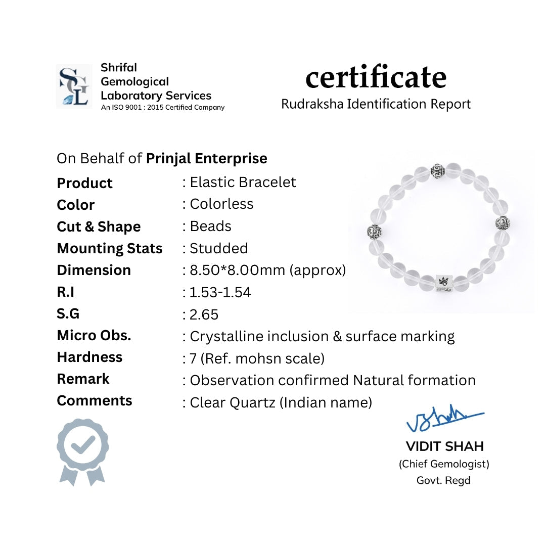 Spatik Beads with Om Silver Beads Bracelet
