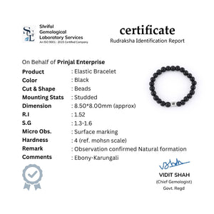 Ebony Karungali Beads Bracelet