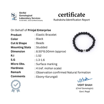Ebony Karungali Beads Bracelet