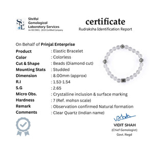 Spatik Diamond Cut Beads with Om Silver Beads Bracelet