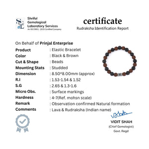 Rudraksha with Lava Beads Bracelet