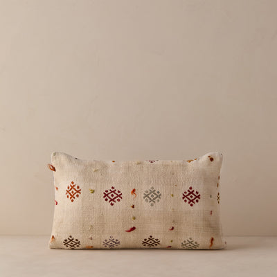 Vintage Lumbar Pillow No. 330, 12" x 20"