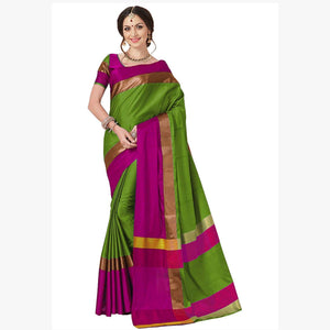 Elegant Green Colored Festive Wear Art Silk Saree