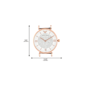 Emporio Armani Retro White Dial Women 39mm