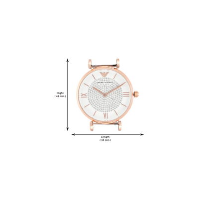 Emporio Armani Retro White Dial Women 39mm