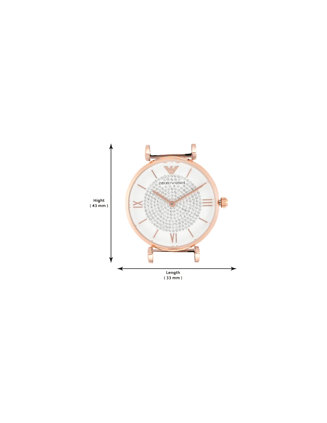 Emporio Armani Retro White Dial Women 39mm