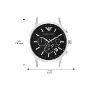Emporio Armani Renato Black Dial Men 43mm