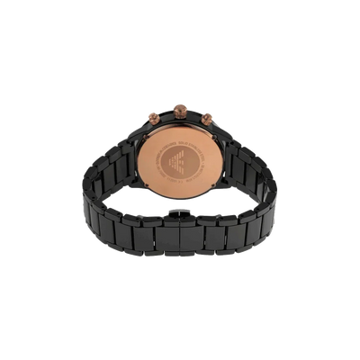 Emporio Armani Ceramica Black Dial Men 43mm