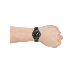 Emporio Armani Ceramica Black Dial Men 43mm
