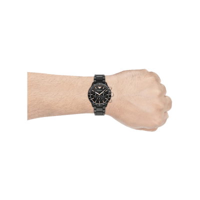 Emporio Armani Ceramica Black Dial Men 43mm