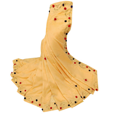 Energetic Pastel Orange Colored Casual Wear Art Silk Saree