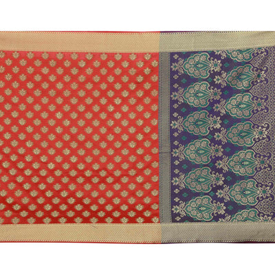 Energetic Red Colored Festive Wear Woven Art Silk Saree