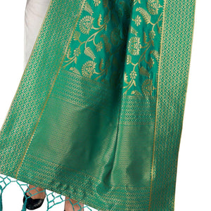 Engrossing Green Colored Festive Wear Banarasi Silk Dupatta