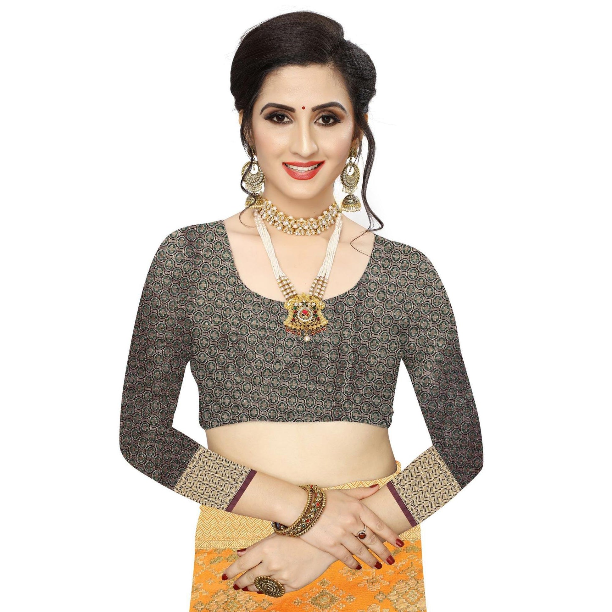 Engrossing Mustard Yellow Colored Festive Wear Woven Kanjivaram Silk Saree