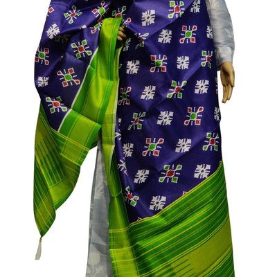 Engrossing Purple Colored Casual Wear Printed Cotton Silk Dupatta With Tassels