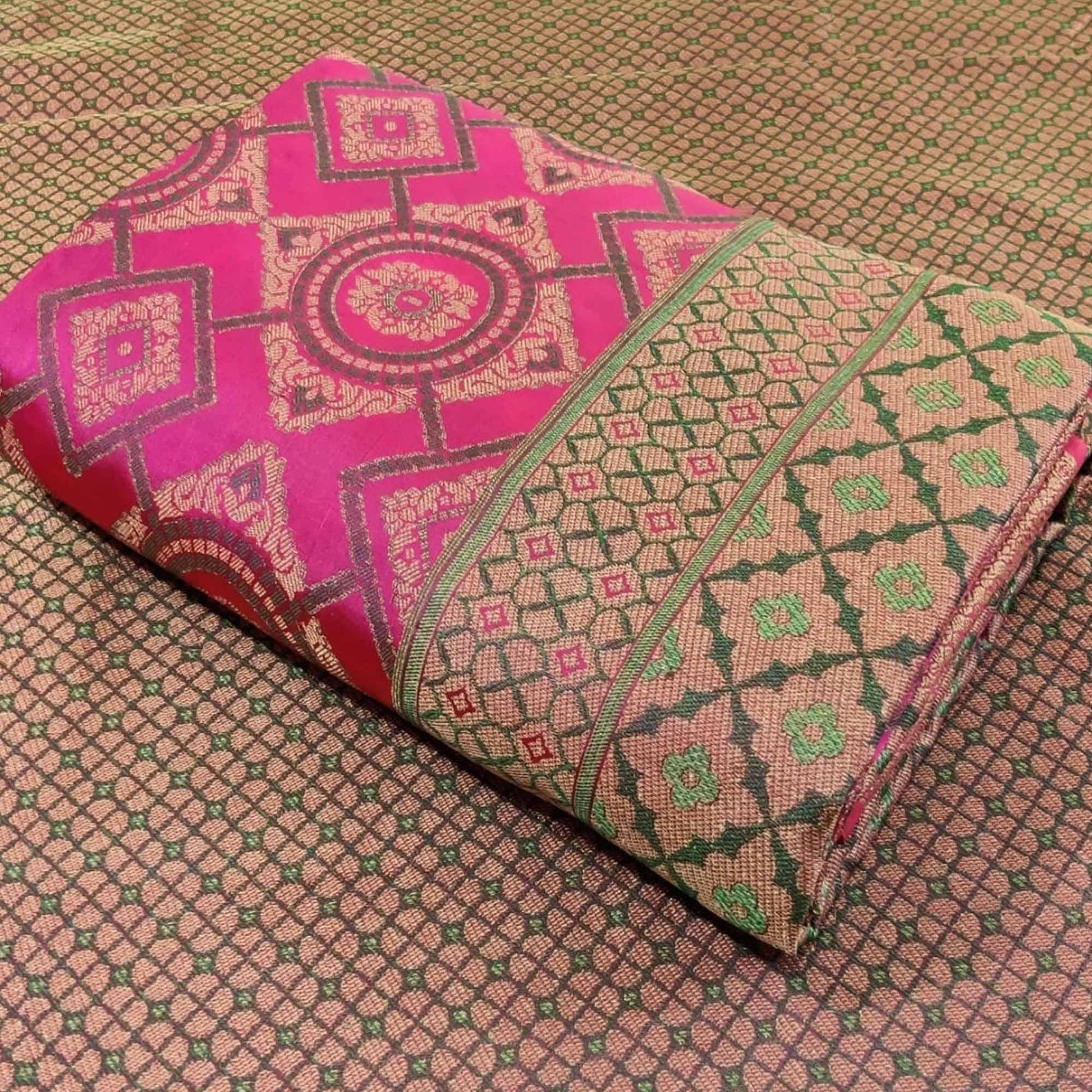 Entrancing Pink Colored Festive Wear Woven Patola Silk Saree