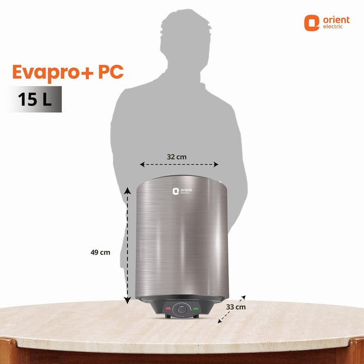 Evapro PC 5-Star Water Heater (Geyser) | Glassline Coated Tank | Suitable for High-rise Buildings | Free Installation