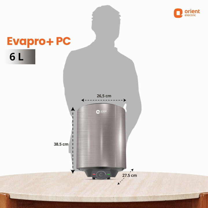 Evapro PC 5-Star Water Heater (Geyser) | Glassline Coated Tank | Suitable for High-rise Buildings | Free Installation