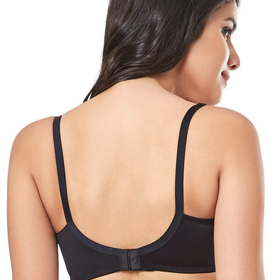 every de Contour Charm Non-Padded Non-Wired Full Cover Everyday Bra - Black