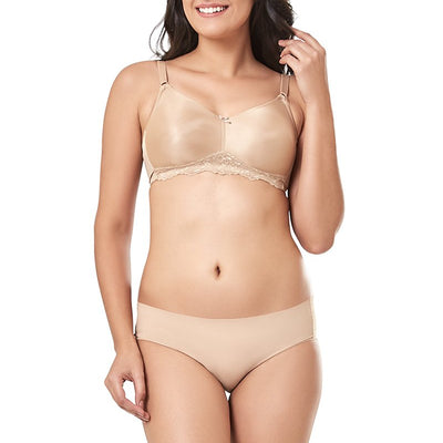 every de Contour Charm Non-Padded Non-Wired Full Cover Everyday Bra - Sandalwood