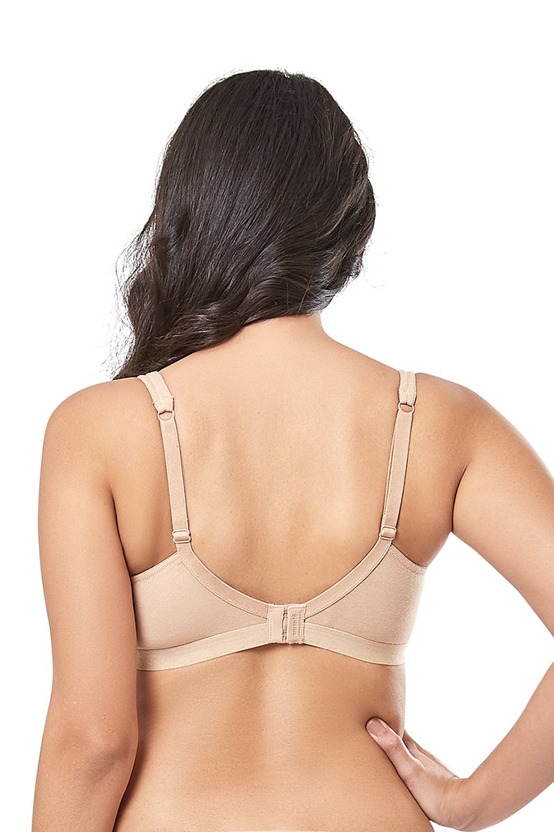 Cotton Non-Padded Non-Wired True Support Bra - Sandalwood