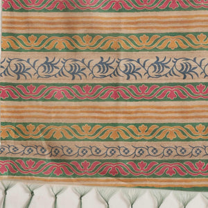 Exceptional Beige-Multi Colored Casual Wear Floral Printed Silk Blend Saree With Tassels