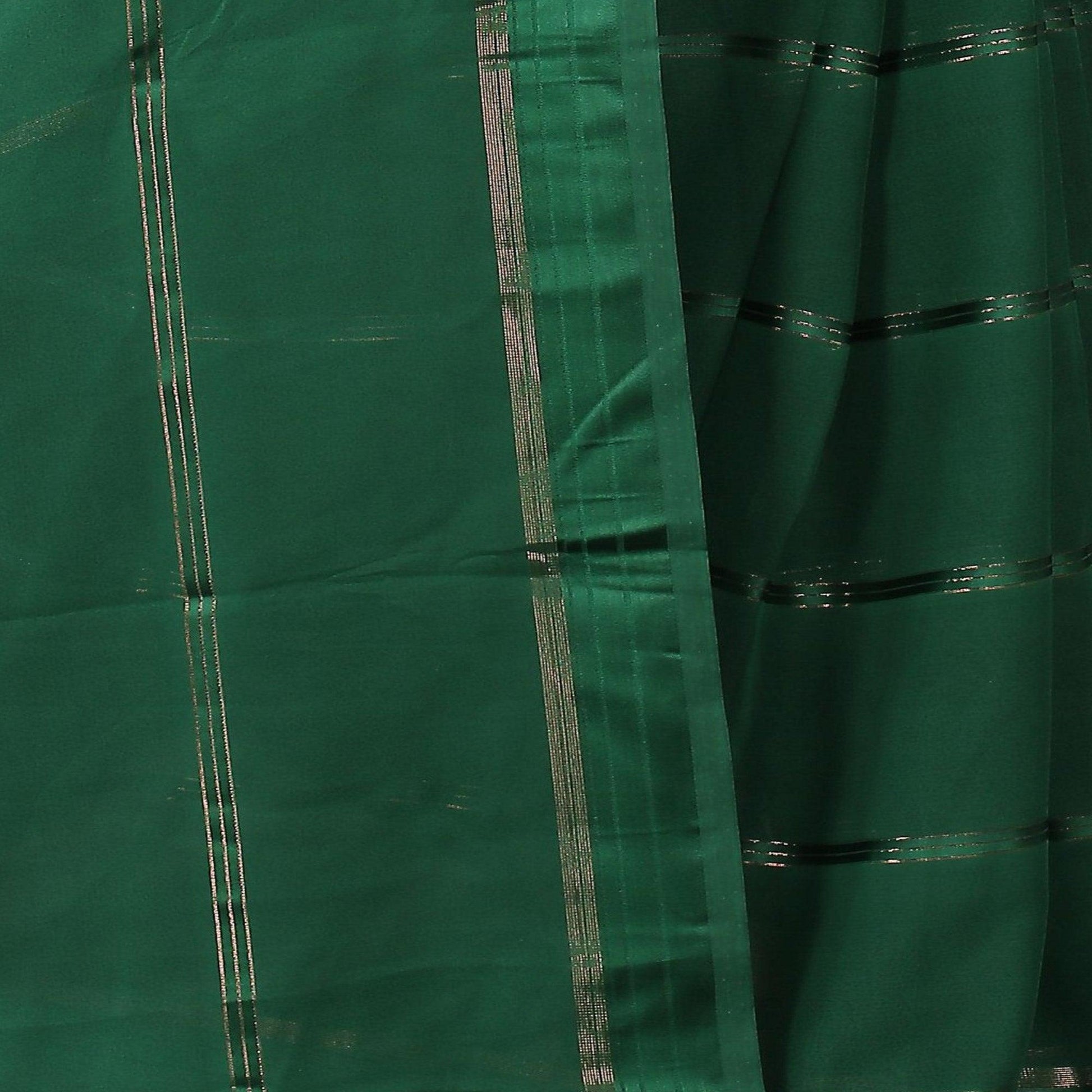 Exceptional Green Colored Casual Wear Georgette Saree