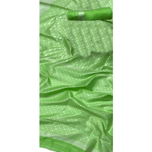 Exceptional Green Colored Festive Wear Woven Banarasi Silk Saree