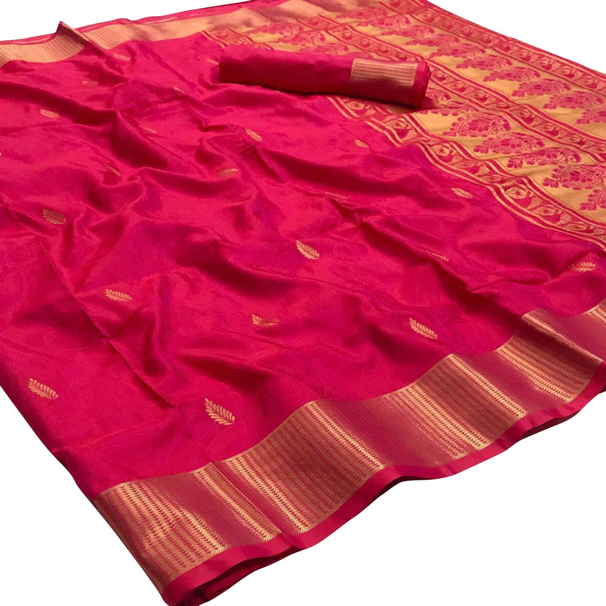 Exceptional Pink Colored Festive Wear Woven Pure Kanjivaram Silk Saree