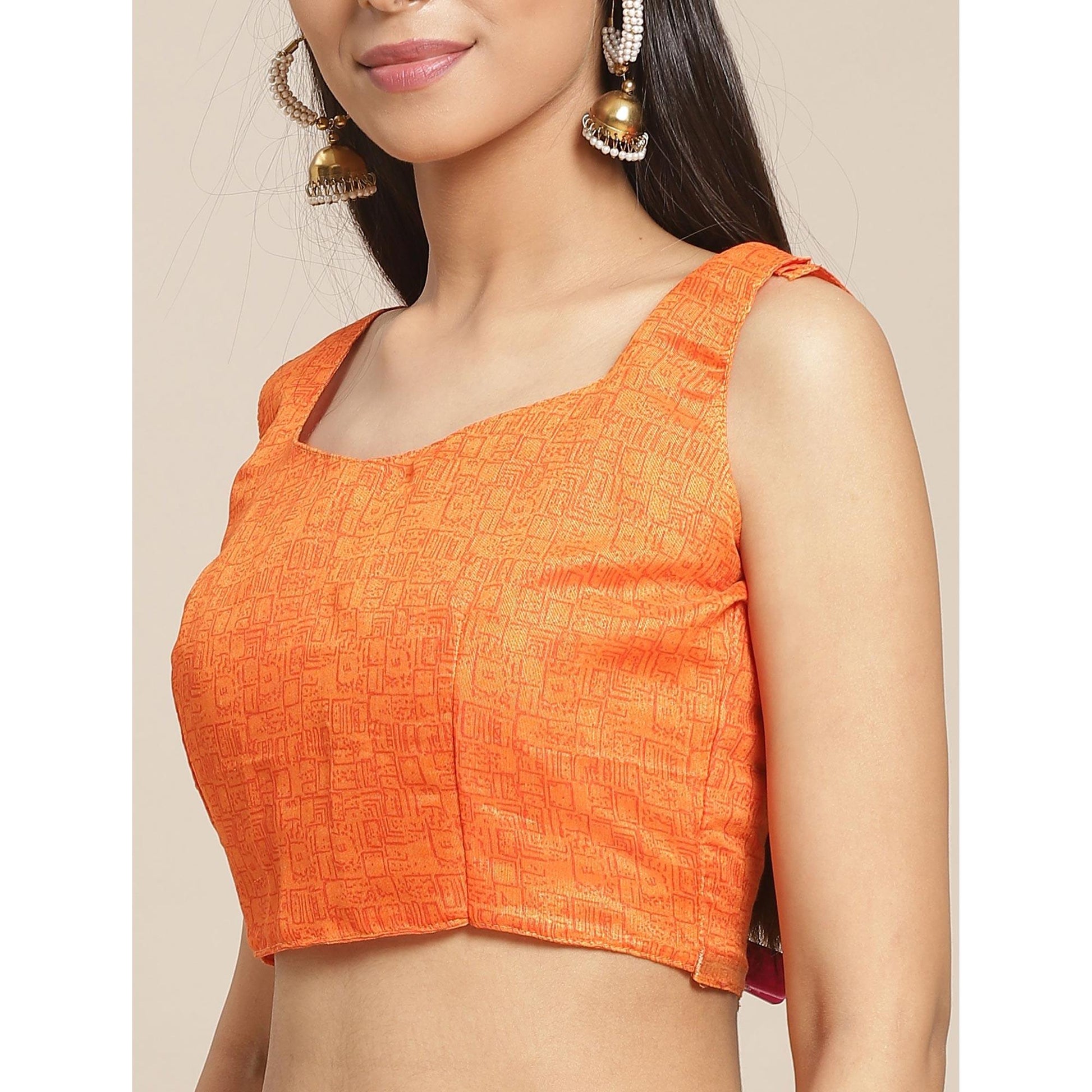 Exceptional Wine Colored Casual Wear Printed Cotton Blend Saree