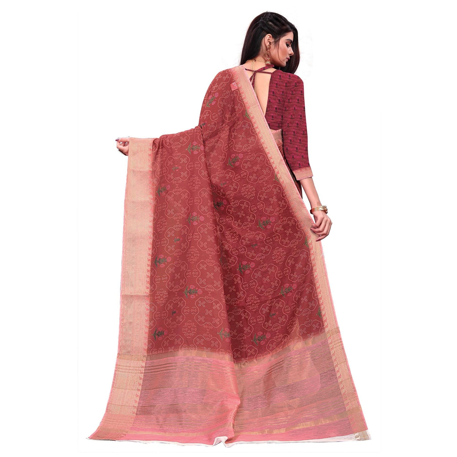 Exclusive Maroon Colored Festive Wear Woven Banarasi Silk Saree